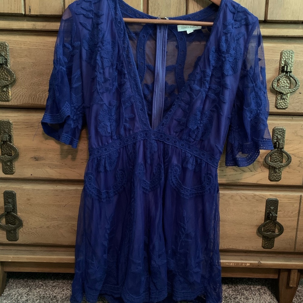 Blue romper from honey punch!